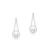 Classic Akoya Earring with Diamond - 18k White Gold