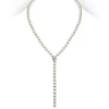 Cultured Pearl Strand, Strand Lariat with Diamond Clasp - Mikimoto