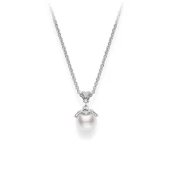 Embrace Akoya Pendant in White Gold