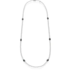 Fusion Akoya Cultured Pearl and Black South Sea Cultured Pearl Necklace