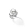 Mikimoto Feather Collection White South Sea Cultured Pearl and Diamond Ring