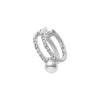 Akoya Cultured Pearl and Diamond Ear Cuff in 18K White Gold