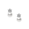 Akoya Cultured Pearl and Diamond Earrings