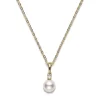 Akoya Cultured Pearl and Diamond Pendant – 18K White Gold