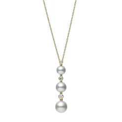 Akoya Cultured Pearl and Diamond Pendant Necklace