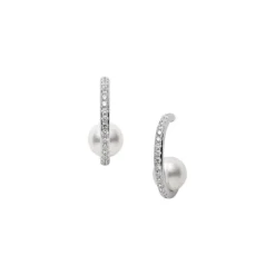 Akoya Cultured Pearl and Diamond Earrings