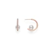 Akoya Cultured Pearl and Diamond Earrings - 18K Rose Gold
