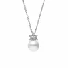 Akoya Cultured Pearl and Diamond Pendant