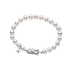 Akoya Cultured Pearl Bracelet in 18K White Gold