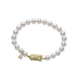 Akoya Cultured Pearl Bracelet in 18K Yellow Gold
