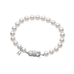 Akoya Cultured Pearl Bracelet in 18K White Gold