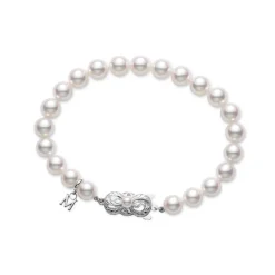 Akoya Cultured Pearl Bracelet in 18K White Gold