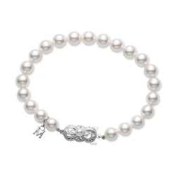 Akoya Cultured Pearl Bracelet in 18K White Gold