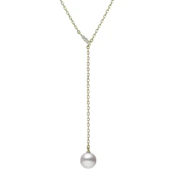 Akoya Cultured Pearl Drop Pendant in 18K Yellow Gold
