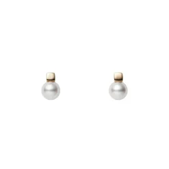 Akoya Cultured Pearl Earrings in 18K Yellow Gold