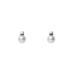 Akoya Cultured Pearl Earrings in 18K White Gold