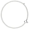 Akoya Cultured Pearl Necklace with Platinum-Plated Sliver Clasp