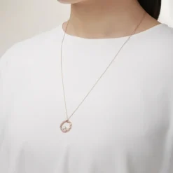 Akoya Cultured Pearl Pendant in Pink Gold