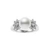 Akoya Cultured Pearl Ring with Diamonds