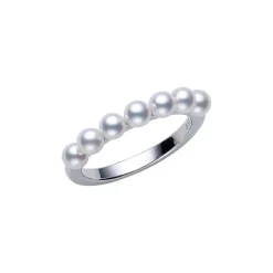Akoya Cultured Pearl Ring in White Gold