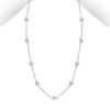 Akoya Cultured Pearl Station Necklace - 18K Yellow Gold