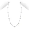 Akoya Cultured Pearl Station Necklace - 18K White Gold