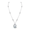 Baroque White South Sea Pearl Pendant in 18K White Gold