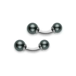 Black South Sea Cultured Pearl Cufflinks - Mikimoto
