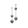 Black South Sea Pearls in Motion Earrings - Mikimoto