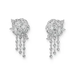 Blooming Delight Diamond Earrings in 18K White Gold