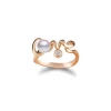 Cherish Love Akoya Cultured Pearl and Diamond Ring in 18K Pink Gold
