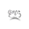 Cherish Love Akoya Cultured Pearl and Diamond Ring in 18K White Gold