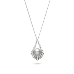 Classic White South Sea Cultured Pearl Pendant in 18K White Gold