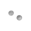 Diamond Circle Earrings in 18K White Gold