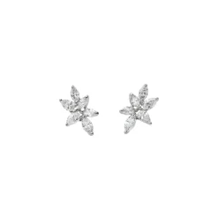 Diamond Earrings in 18K White Gold
