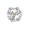 Floral Akoya Cultured Pearl, Diamond and Sapphire Brooch