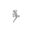 Gecko Diamond Brooch