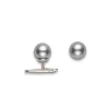 Gray South Sea Cultured Pearl Studs - Mikimoto