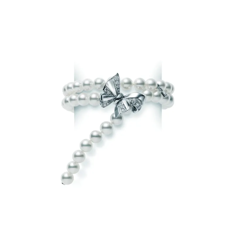 Jeux de Rubans Akoya Cultured Pearl and Diamond Convertible Bracelet and Necklace