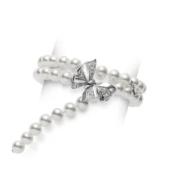 Jeux de Rubans Akoya Cultured Pearl and Diamond Convertible Bracelet and Necklace