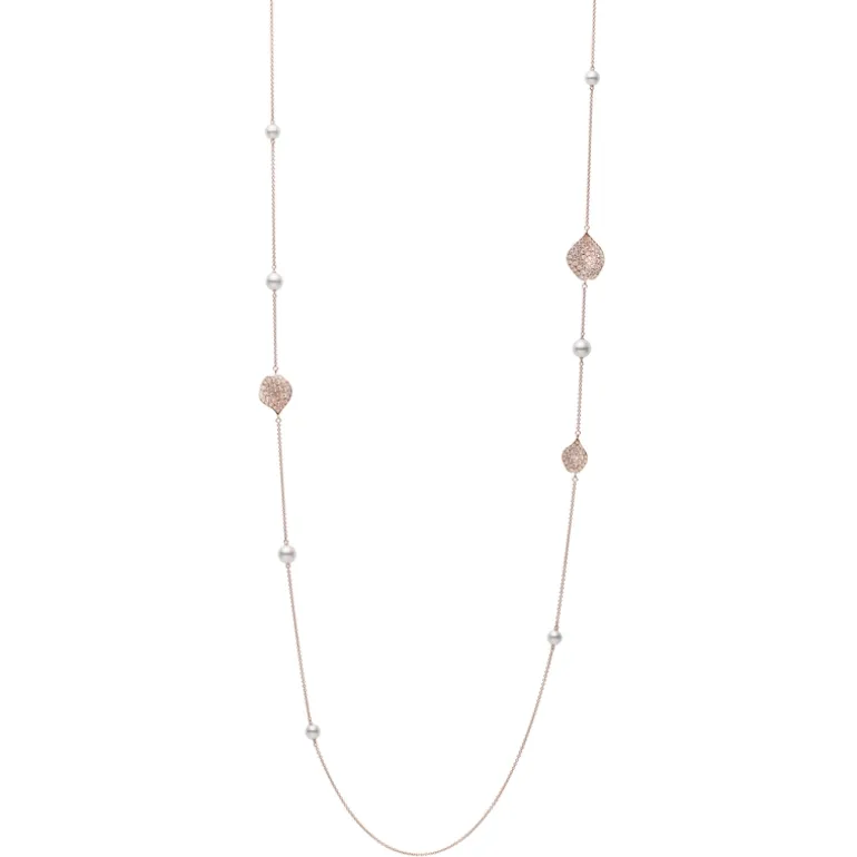 Les Pétales Place Vendôme Akoya Cultured Pearl Pendant in 18K Pink Gold