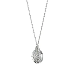 LUCKY ARROWS Mother of Pearl and Diamond Pendant in 18K White Gold