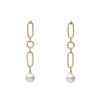 M Code Akoya Cultured Pearl Earrings in 18K Yellow Gold