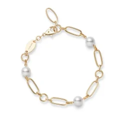 M Code Akoya Cultured Pearl Bracelet in 18K White Gold