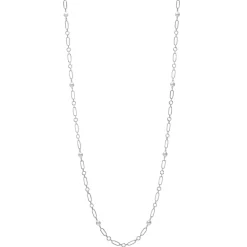 M Code Akoya Cultured Pearl Necklace in 18K White Gold - 32"