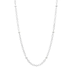 M Code Akoya Cultured Pearl Necklace in 18K White Gold