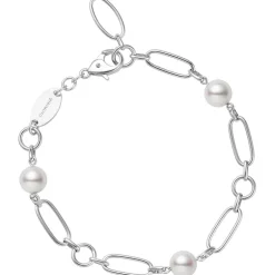 M Code Akoya Cultured Pearl Bracelet in 18K White Gold