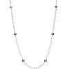 M Code Black South Sea Cultured Pearl Necklace in 18K White Gold