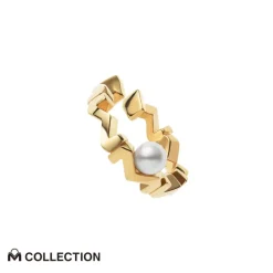M Collection Akoya Cultured Pearl Ear Cuff in 18K Yellow Gold
