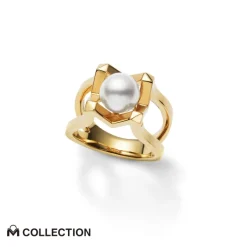 M Collection Akoya Cultured Pearl Ring - 18K Yellow Gold